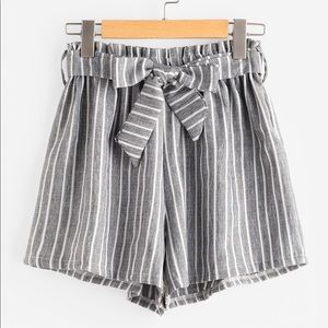 Grey striped summer shorts